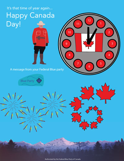 a politicized Canada day greeting card created by Dilraj Dosanjh